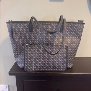 Tory Burch Brown Patterned Ever Ready Tote